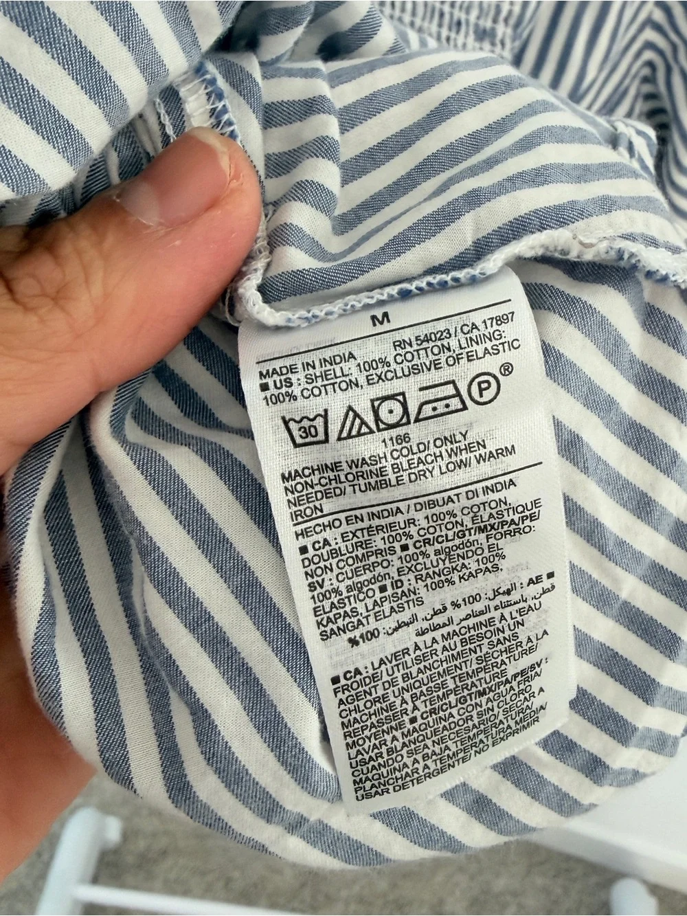 Old Navy Navy & White Striped Puff-Sleeve Square Neck Top Medium
